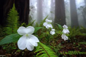 White impatiens flower