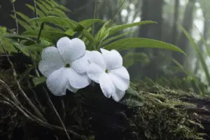 White impatiens flower