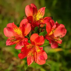 Vibrant orange and yellow flowers blooming