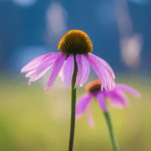 Pink coneflower with soft background