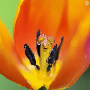 Close-up of vibrant orange tulip
