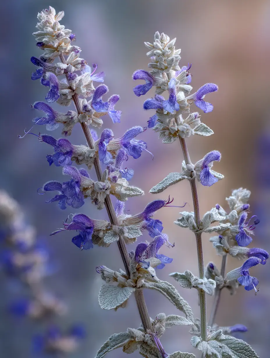 Russian Sage, photographed at the same scale as Lavender