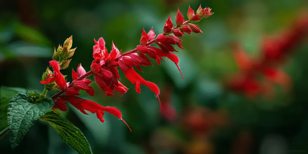 Scarlet Sage Flowers