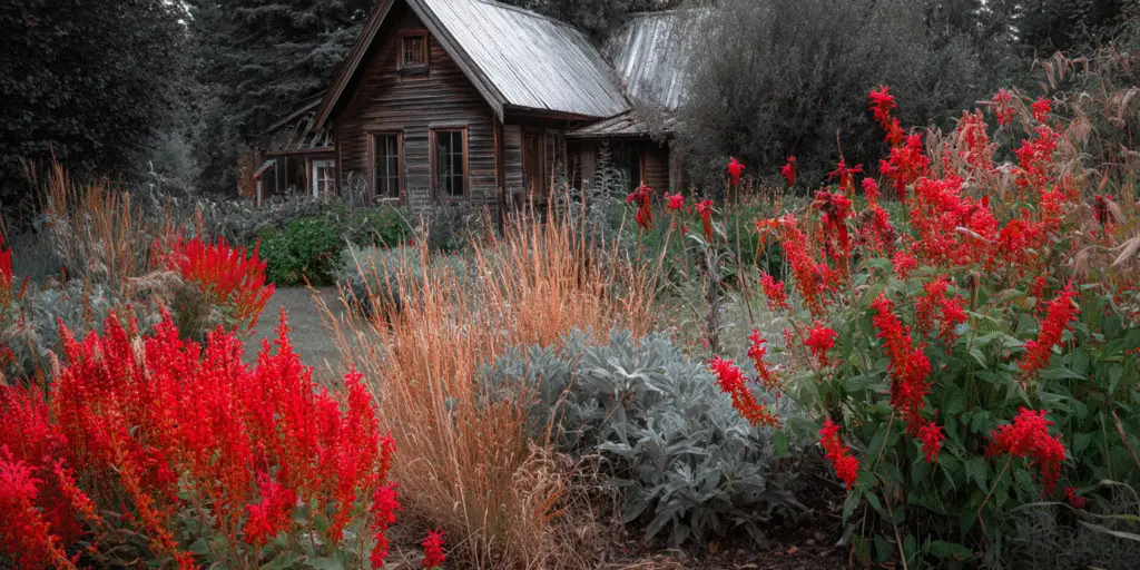 Scarlet Sage Flowers