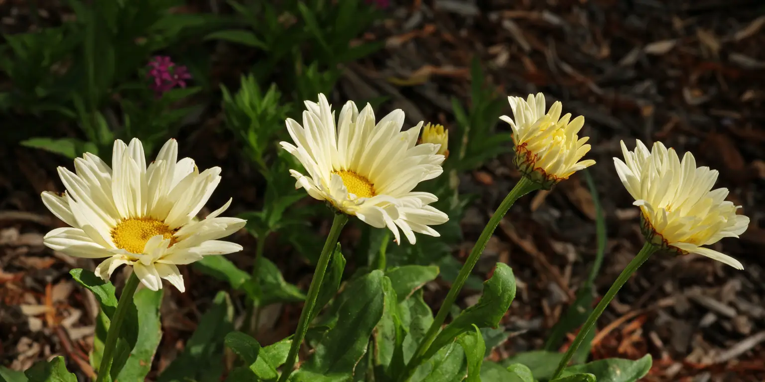 Leucanthemum × superbum ‘Banana Cream’