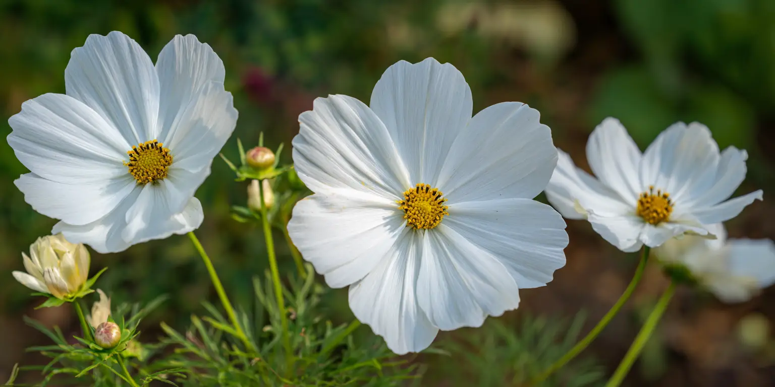 Cosmos bipinnatus ‘Sonata White’