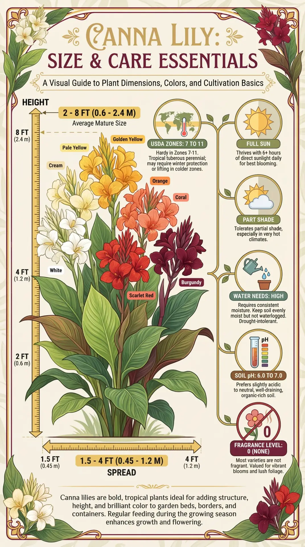 Canna Lily infographic