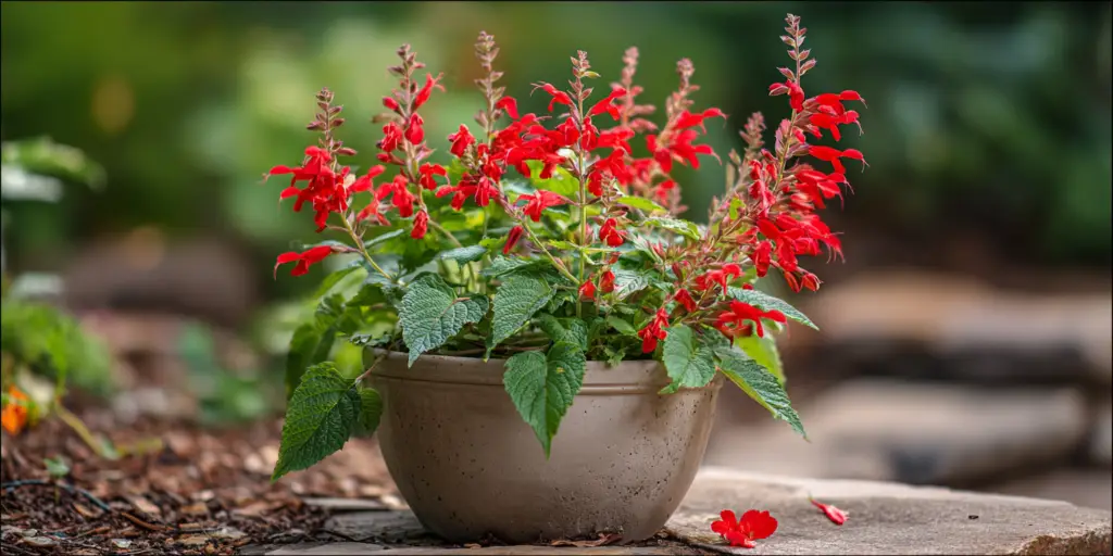 Salvia splendens ‘Saucy Red’
