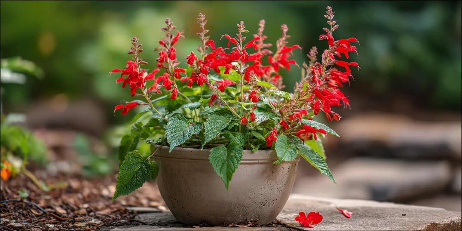 Salvia splendens ‘Saucy Red’