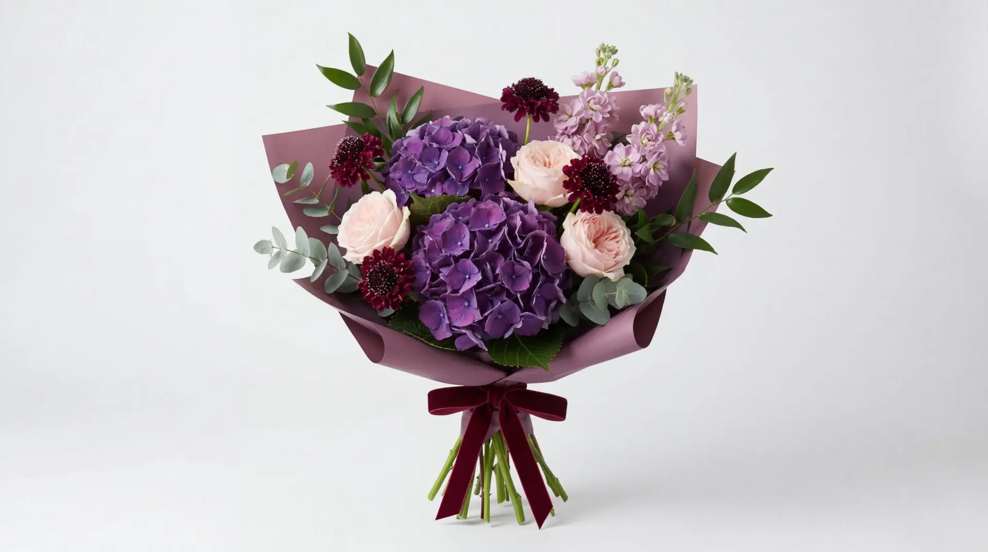Moody Plum Hydrangea Statement