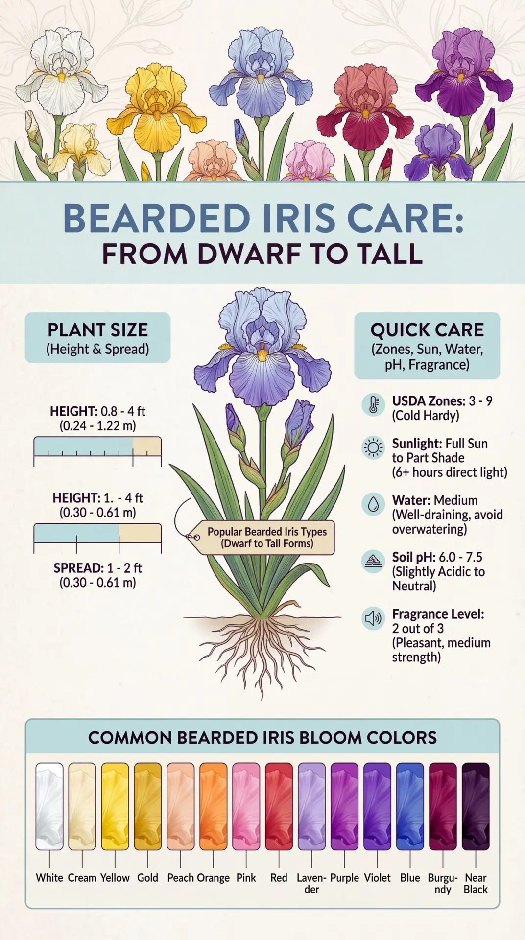 Bearded Iris infographic