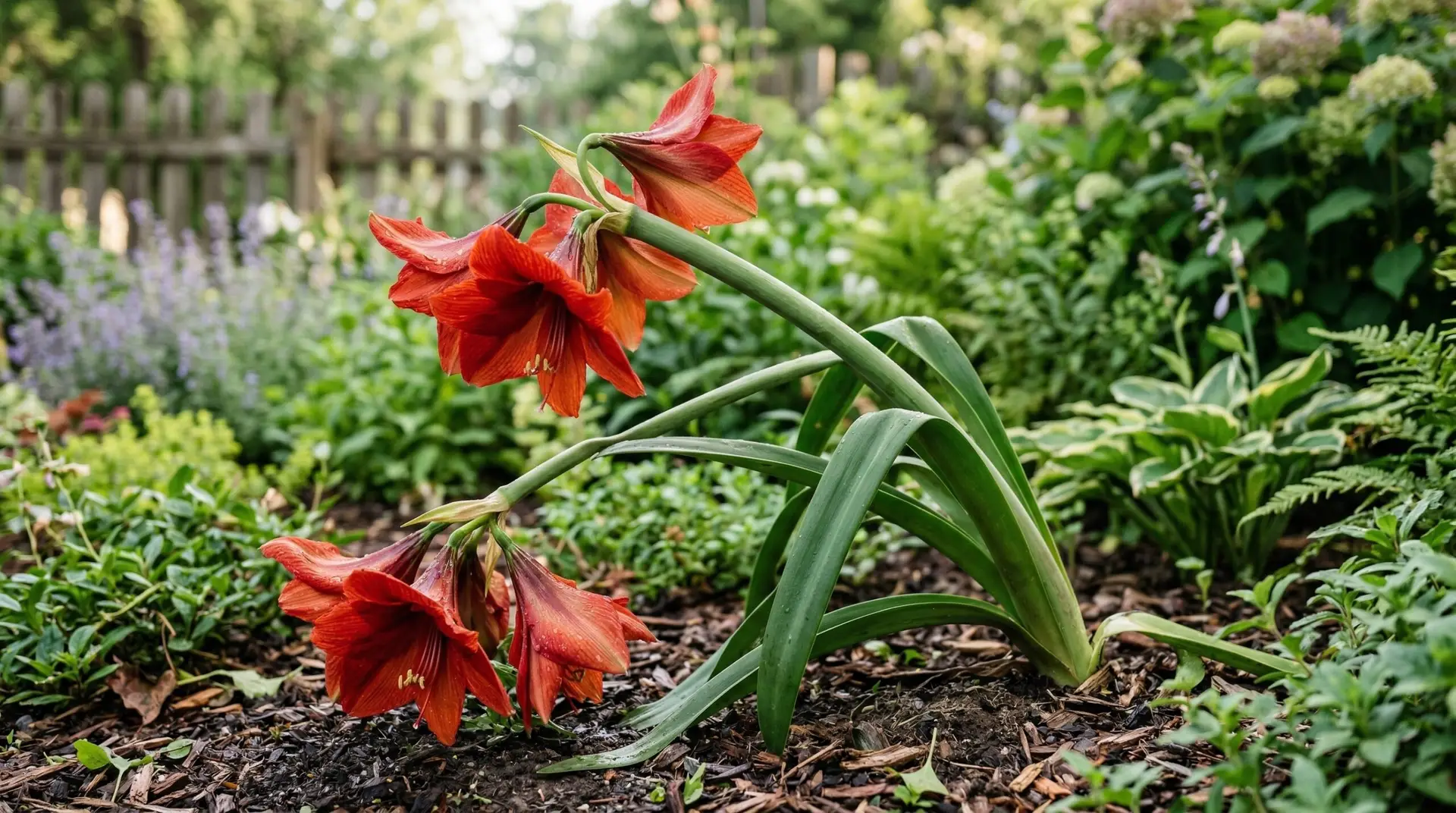 Amaryllis - Common amaryllis problems including leaning stalks and split bulbs