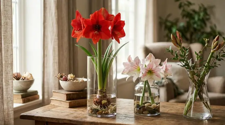 Creative ways to display amaryllis bulbs as winter home decor