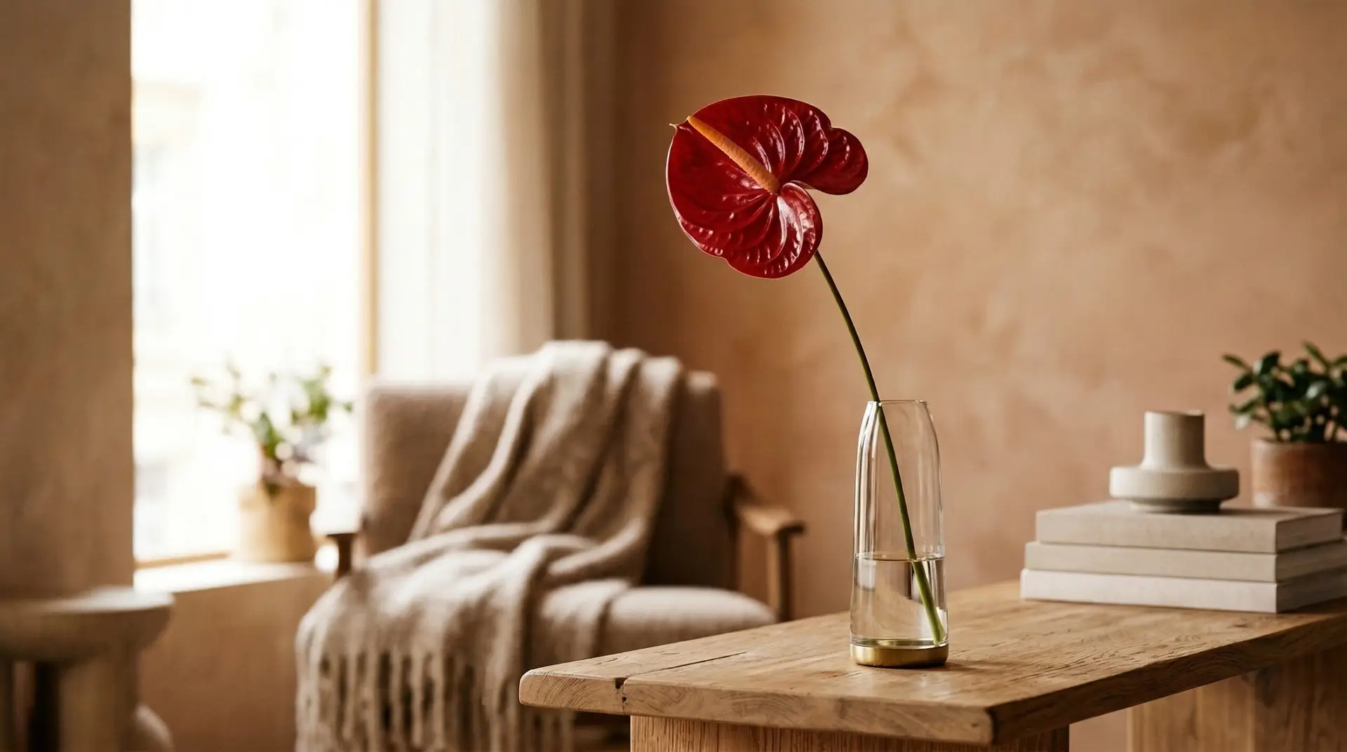 Anthurium - Using anthurium flowers in modern minimalist home decor and arrangements