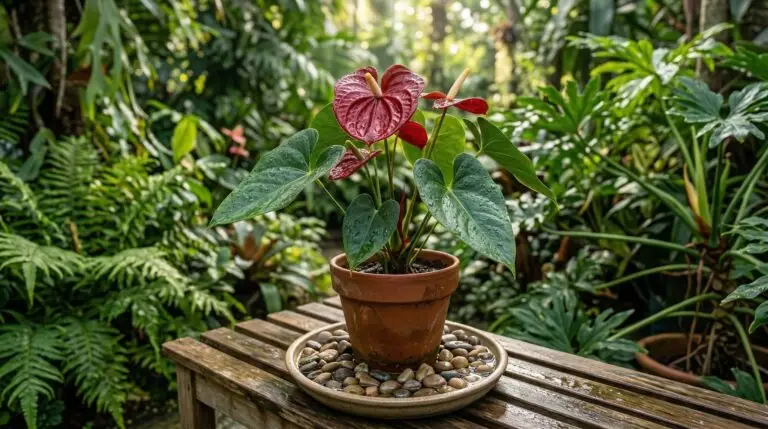 How to increase humidity for anthurium plants without a greenhouse