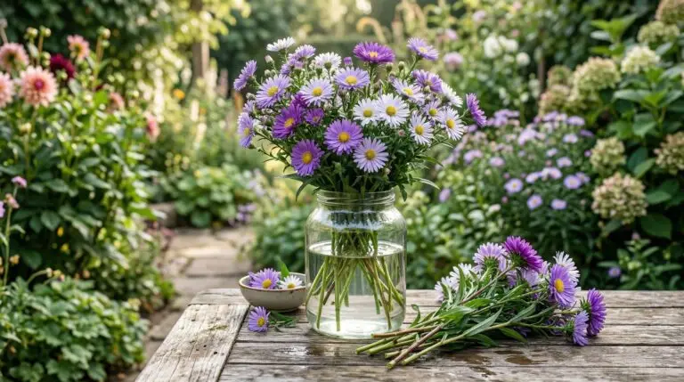 Using asters as cut flowers for fall bouquets and Thanksgiving arrangements