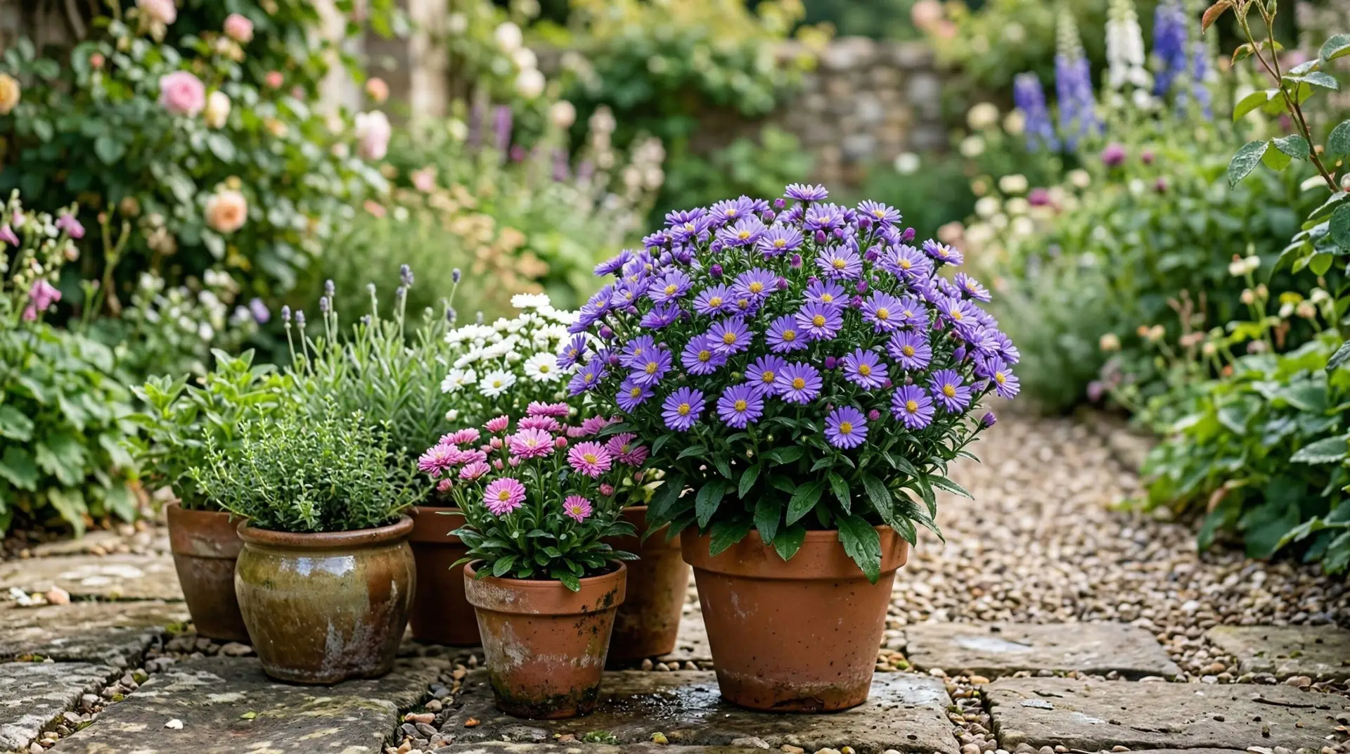 Aster - Growing asters in containers for fall color on porches and patios