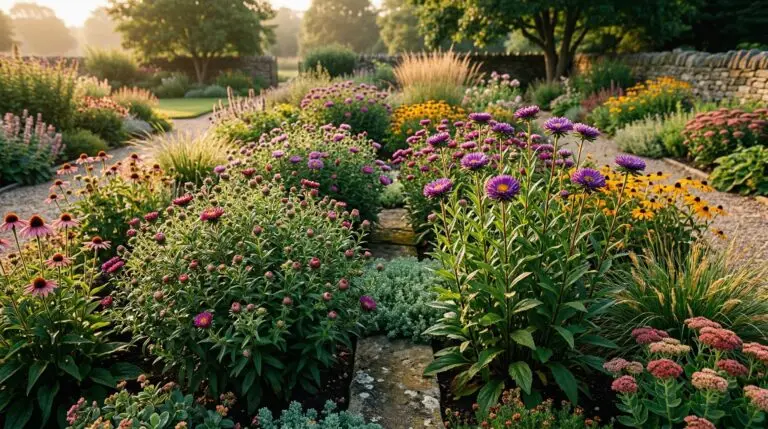 Pinching asters in spring for bushier plants and more abundant fall flowers