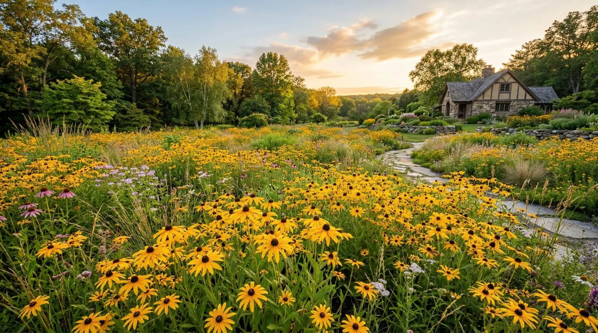 Black Eyed Susan - Naturalizing black eyed Susans along roadsides and meadows for wild beauty