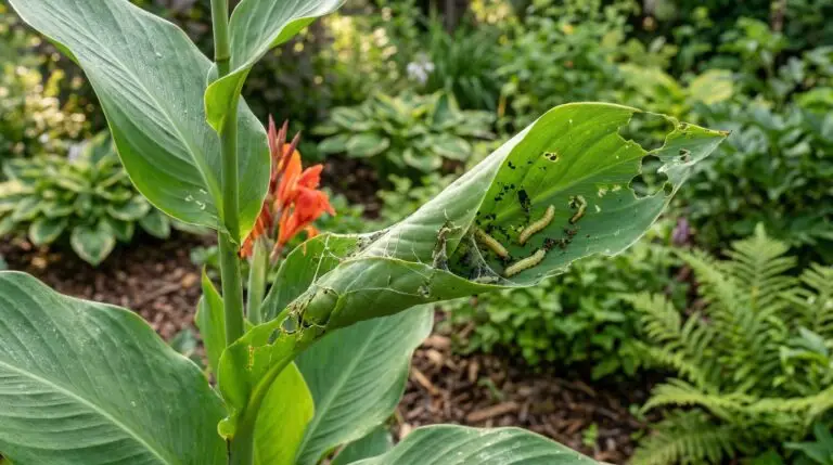 Canna lily problems including canna leaf roller and how to keep leaves pristine