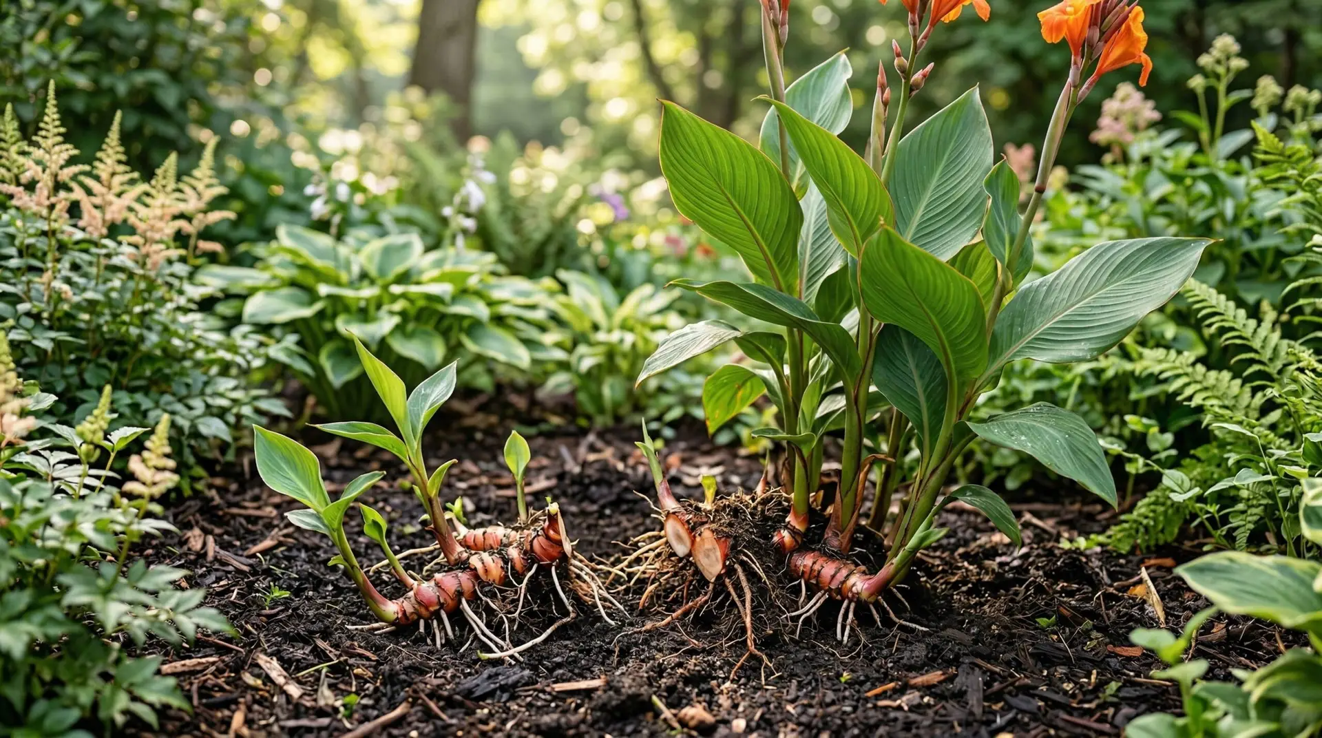 Canna Lily - How to divide canna rhizomes in spring for more plants and bigger clumps
