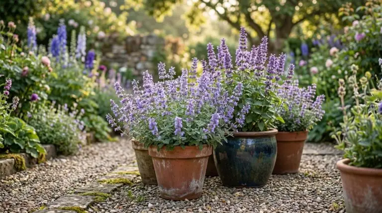 Growing catmint in containers for a fragrant pollinator-friendly balcony