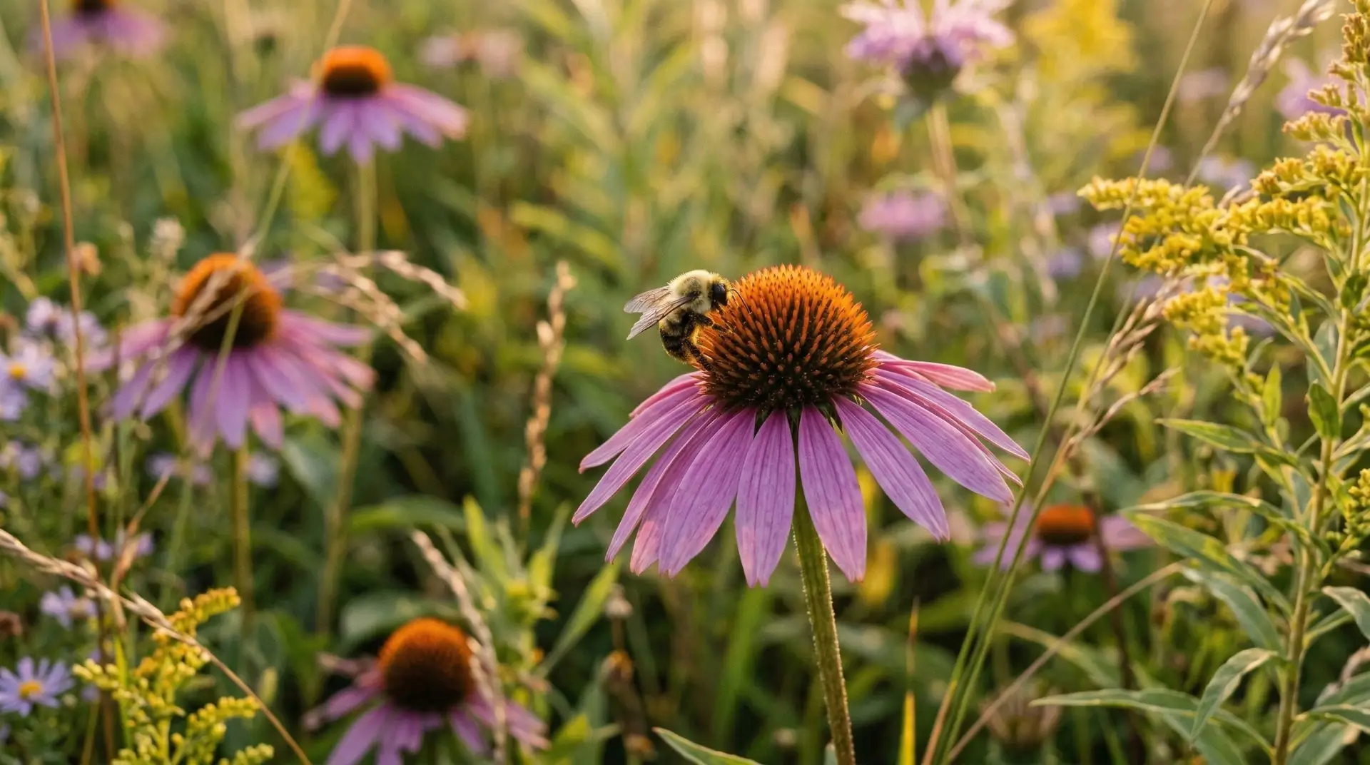 Coneflower - Coneflowers as the backbone of pollinator gardens attracting bees butterflies and birds