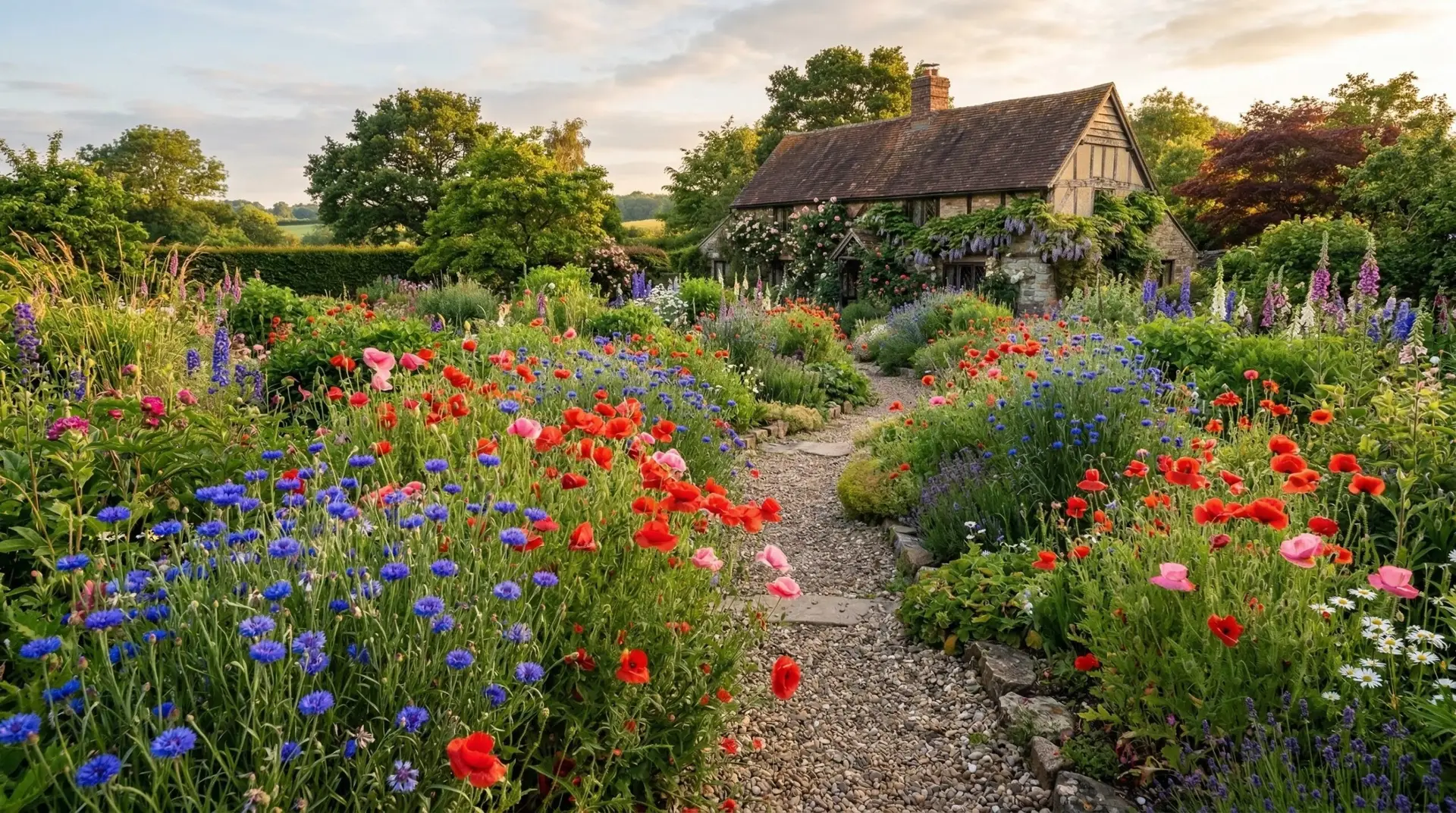 Cornflowers - Cornflower companion plants for a dreamy English cottage garden border