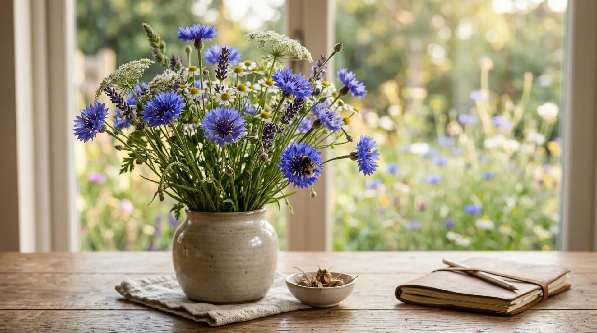 Cornflowers - Cornflowers for wildlife gardens attracting bees goldfinches and beneficial insects