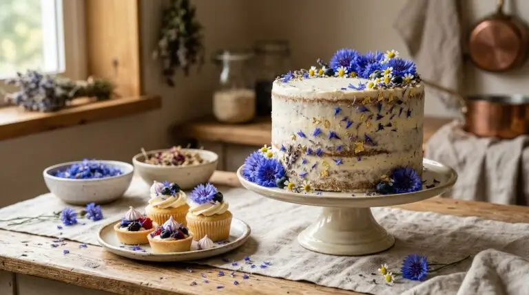 Edible cornflowers for cake decorating cocktails and salad garnishes