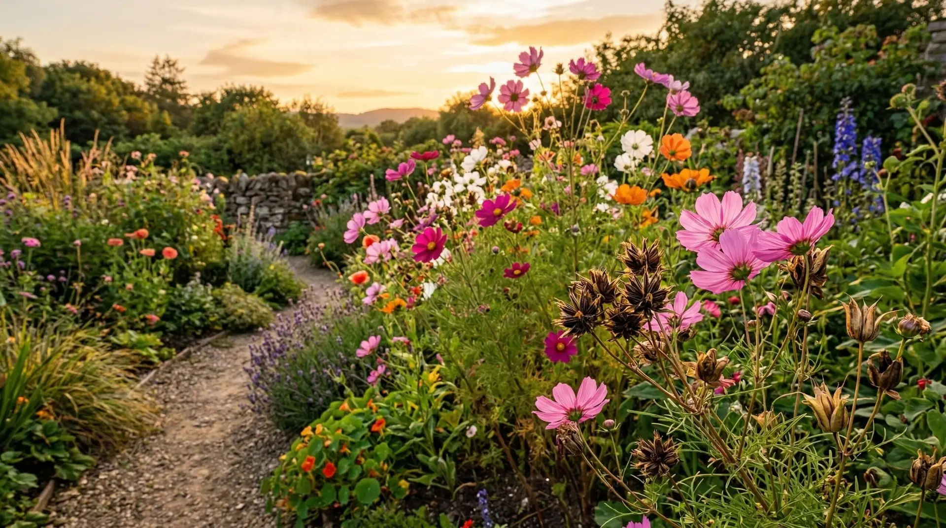 Cosmos - How to save cosmos seeds at the end of the season for free flowers next year