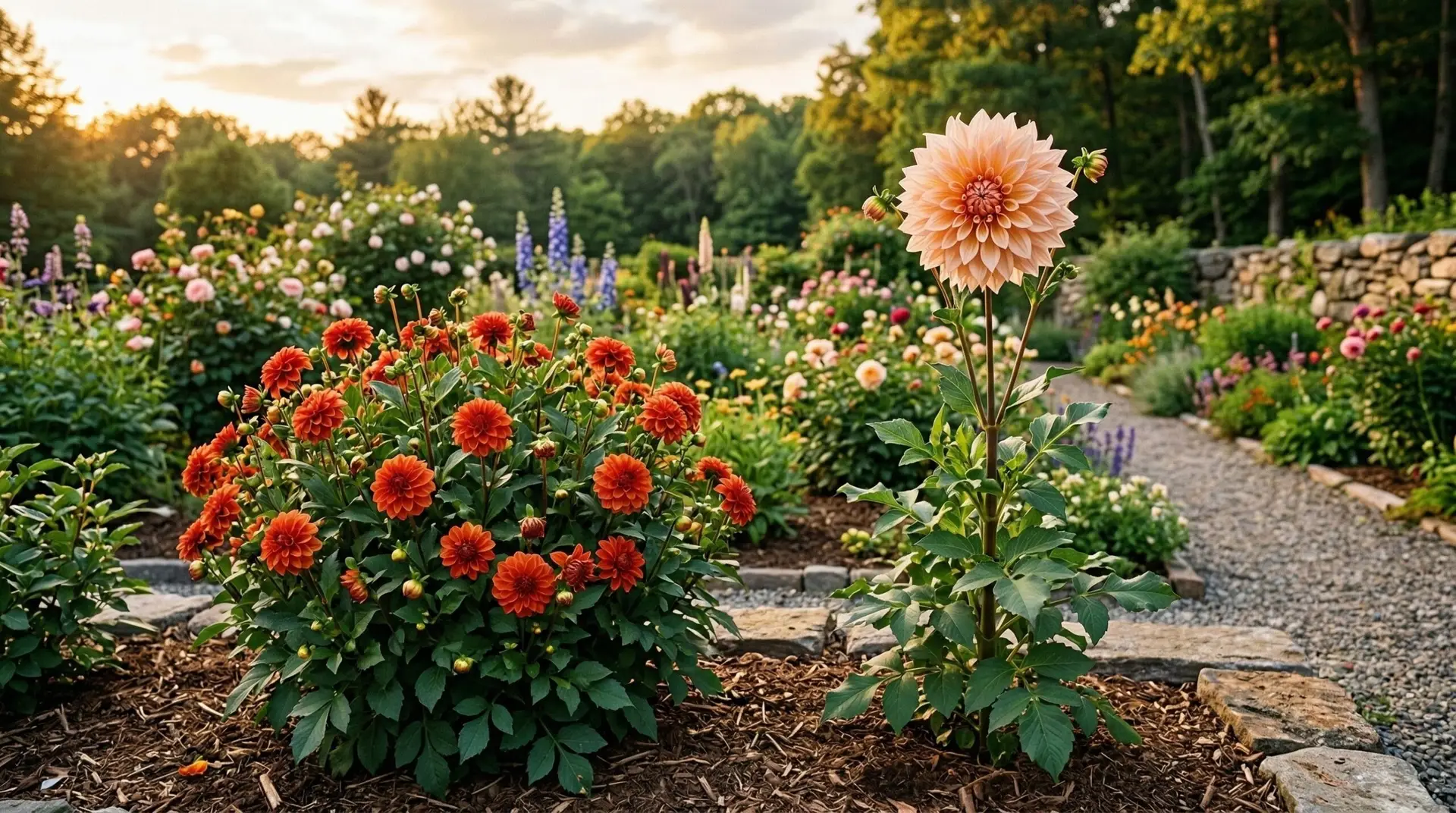 Dahlia - How to pinch and disbud dahlias for more flowers or bigger individual blooms