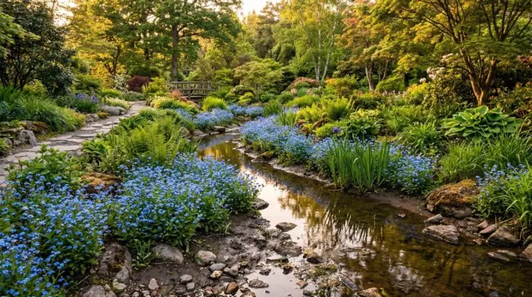 Water forget-me-nots for pond edges and stream banks that stay wet