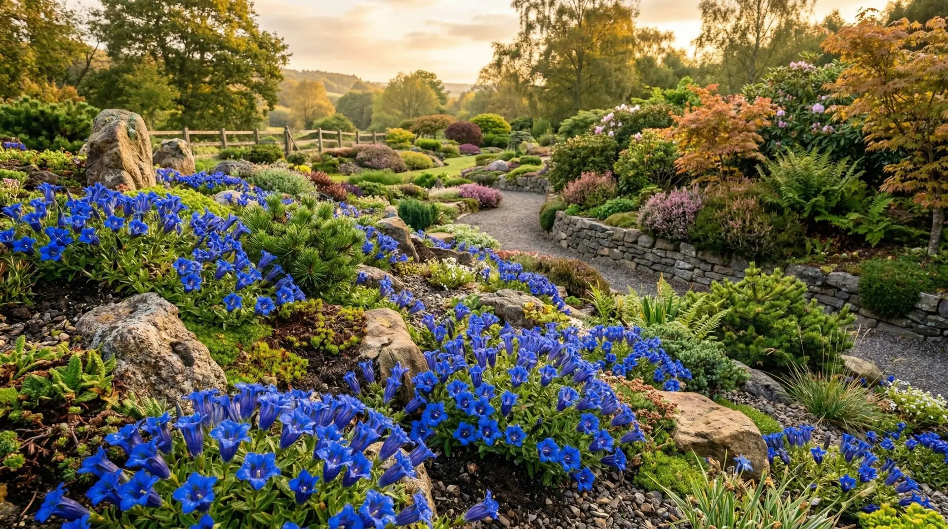 Gentian - Autumn-blooming gentians that bring electric blue to the fall garden