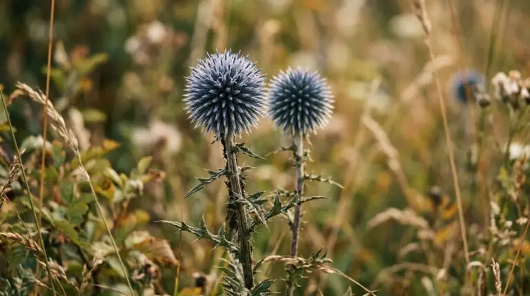 Globe thistle flower meaning and the quiet strength of this spiny blue sphere