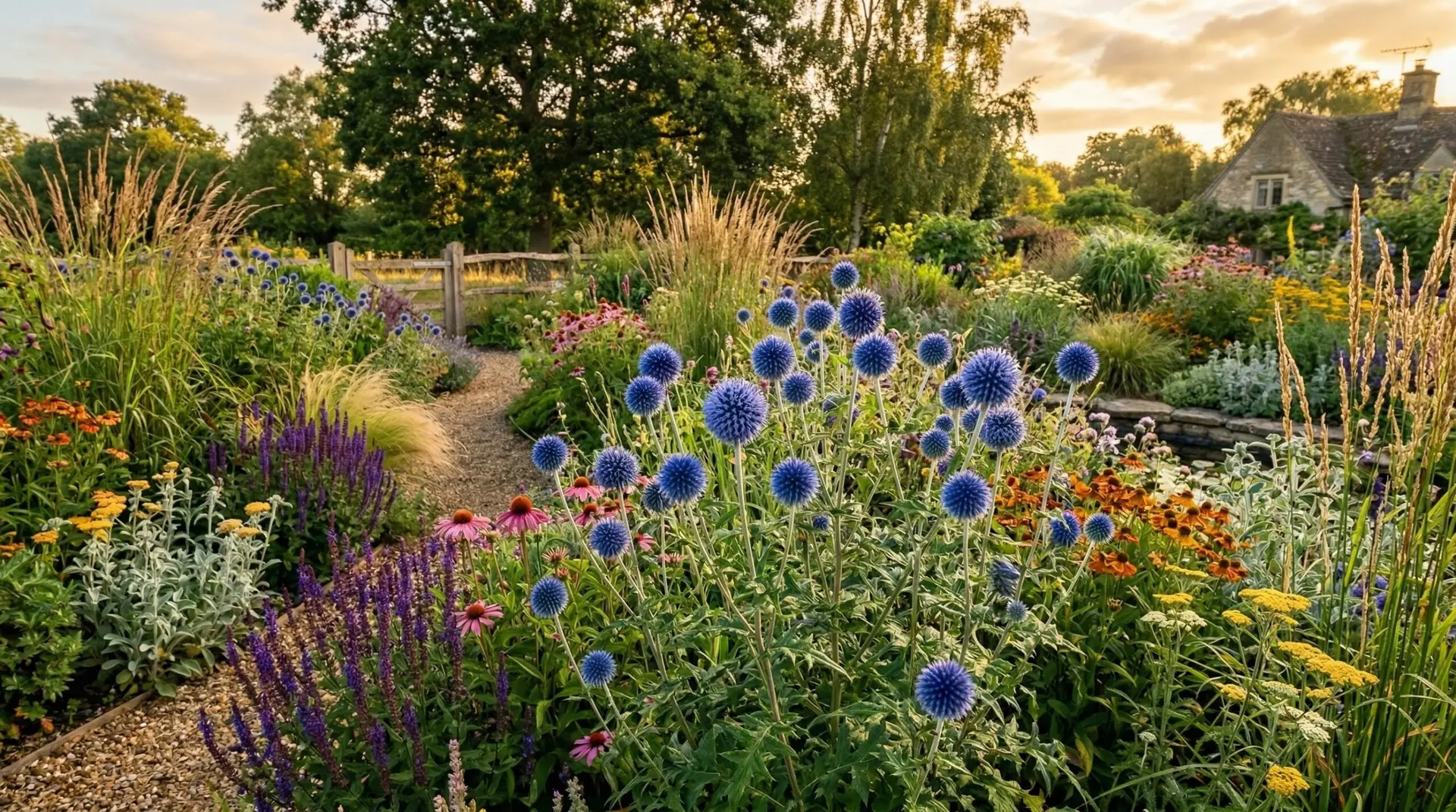 Globe Thistle - Globe thistle in modern garden design and the trend toward architectural perennials