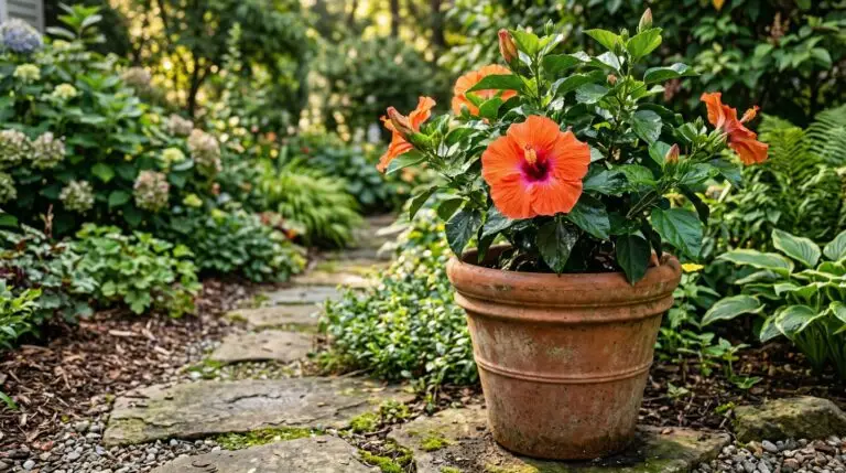 Growing hibiscus in containers for tropical patio style even in northern gardens