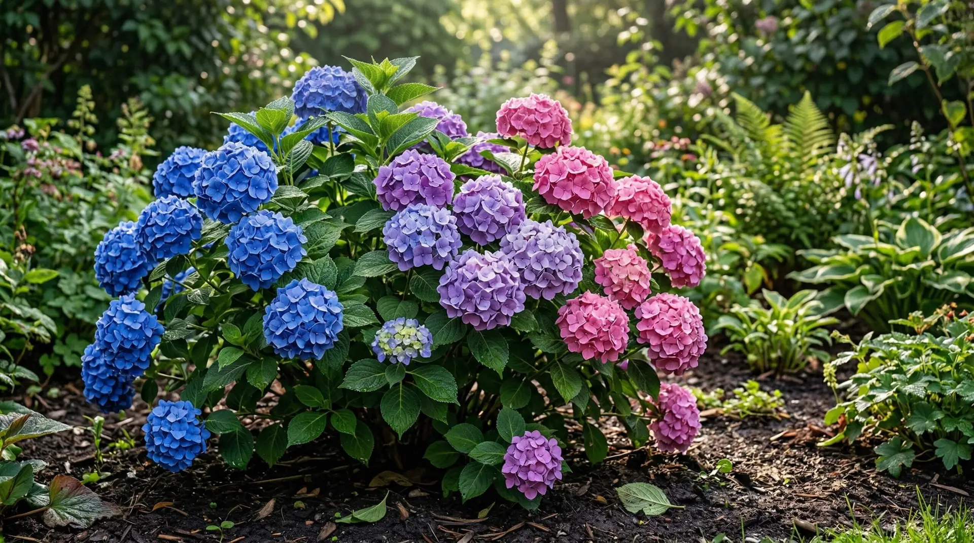 Hydrangea macrophylla - How to change hydrangea color from pink to blue and the soil science behind it