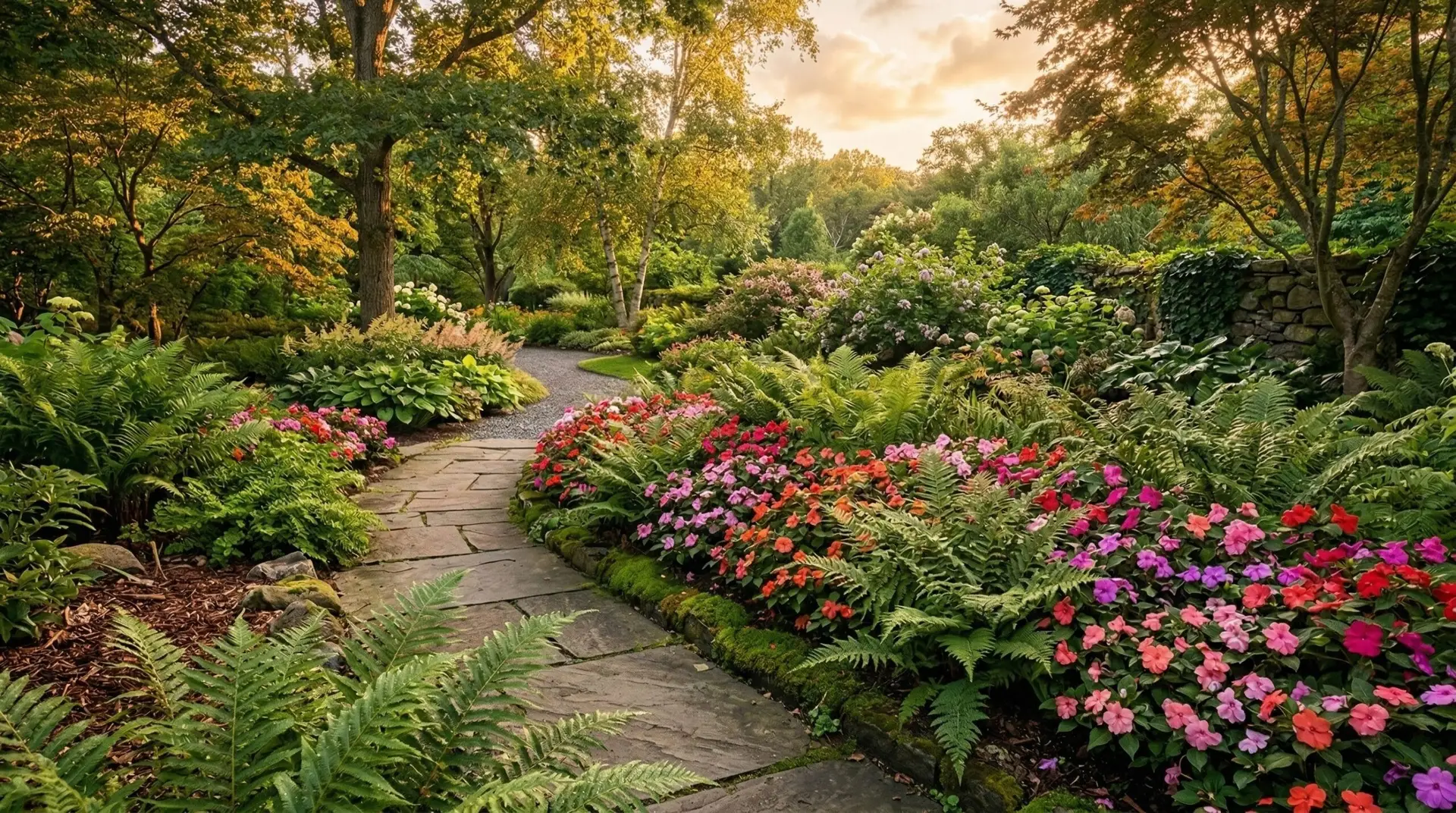 Impatiens - Companion plants for impatiens in shade gardens and woodland borders