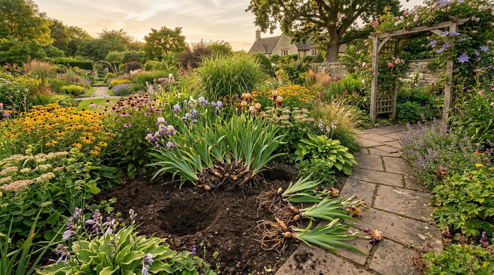 Iris - Dividing and transplanting irises at the right time for healthy plants and more blooms