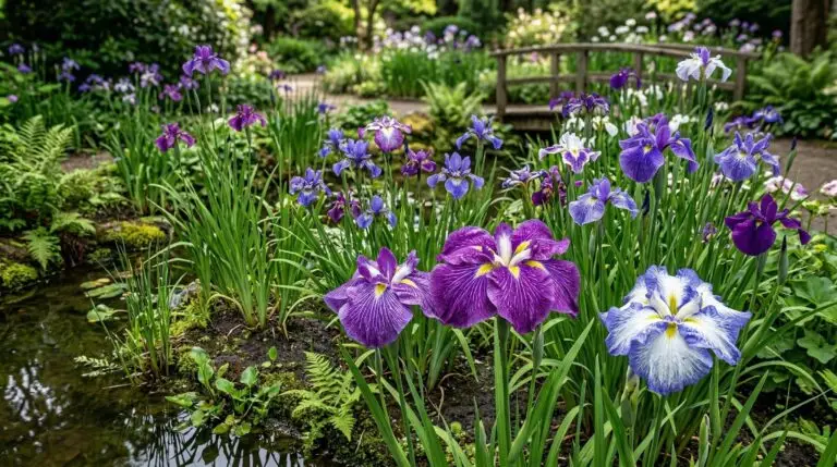 Japanese iris for dramatic waterside blooms with the largest flowers in the iris world