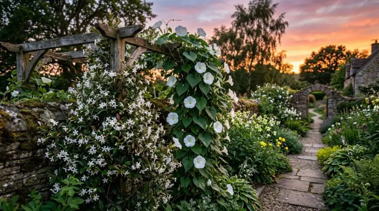 Companion plants for jasmine that create a fragrant moonlight garden for summer evenings