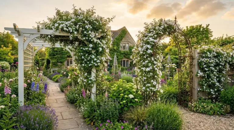 Training jasmine vines on arbors trellises and pergolas for fragrant garden structures