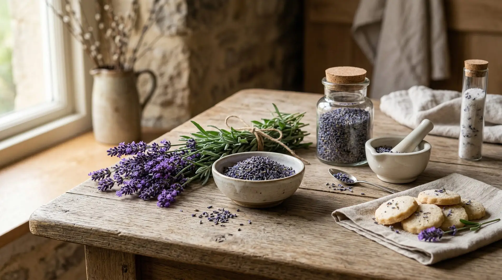 Lavender - Cooking with lavender from herb-crusted lamb to lavender lemonade and shortbread