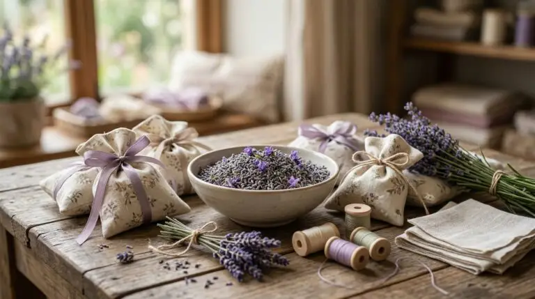 Lavender sachets potpourri and dried flower crafts using your garden harvest