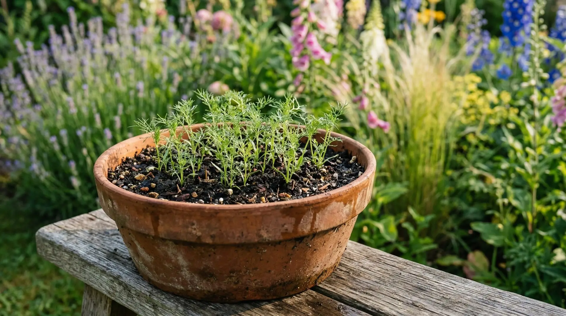 Love-in-a-Mist - Love-in-a-mist in containers for a feathery cottage feel on balconies and windowsills