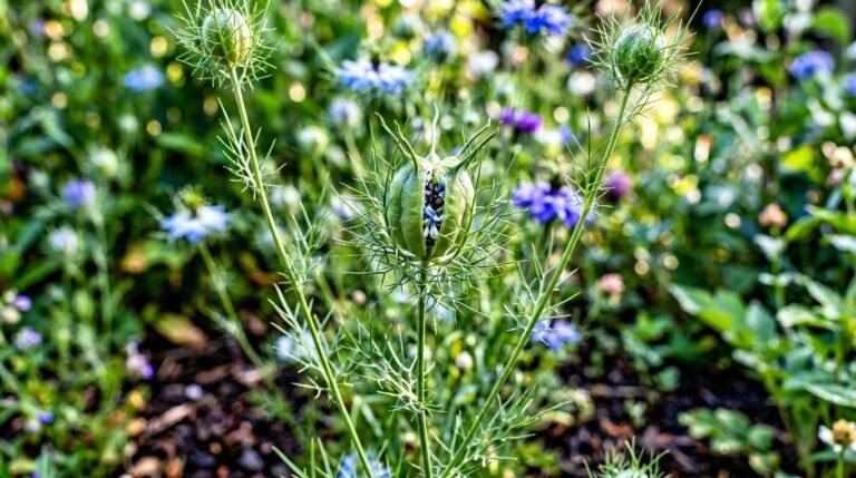 Love-in-a-mist as a delicate cut flower for wildflower-style bouquets and arrangements