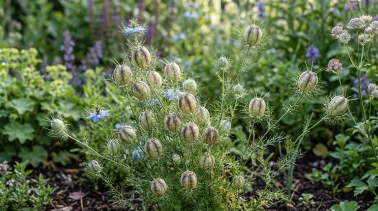 Love-in-a-mist seed pods that are as beautiful as the flowers and perfect for drying