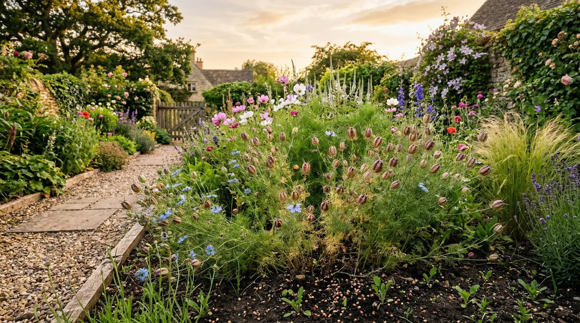 Love-in-a-Mist - Love-in-a-mist as a self-sowing annual that creates a cottage garden on autopilot