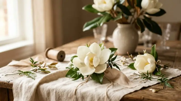 Magnolia in wedding decor and the southern tradition of magnolia bridal flowers